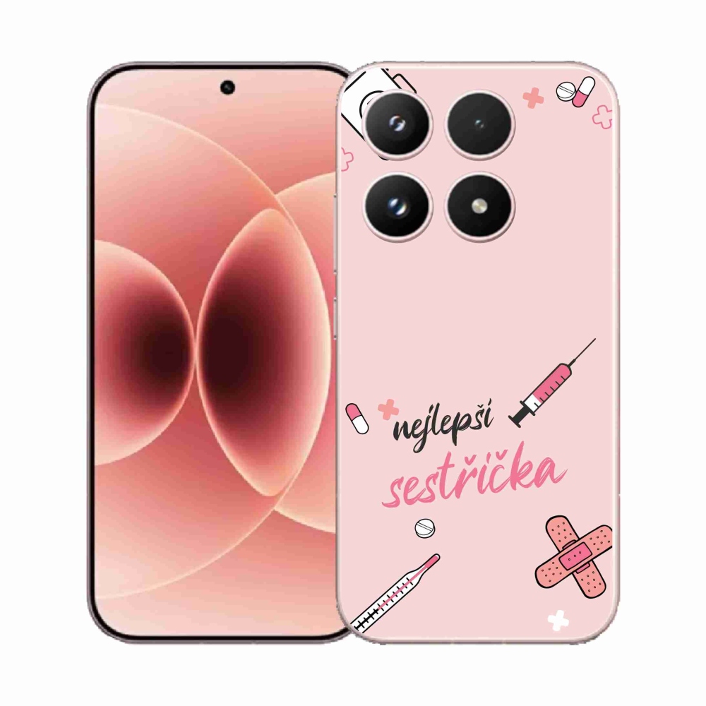 Gél borító mmCase a Xiaomi 17 - legjobb kishúg rózsaszín háttérrel