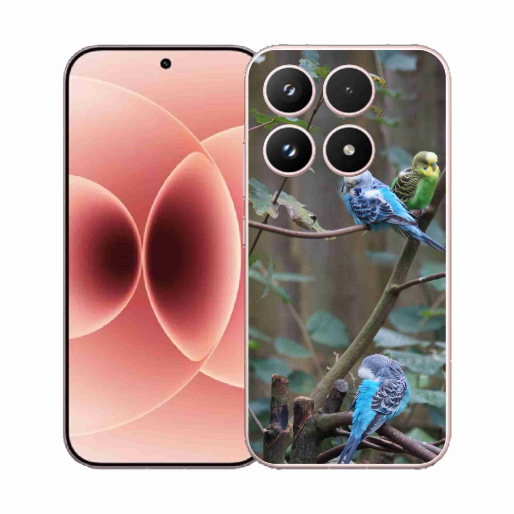 Gél borító mmCase a Xiaomi 17-hez - papagájok az ágon