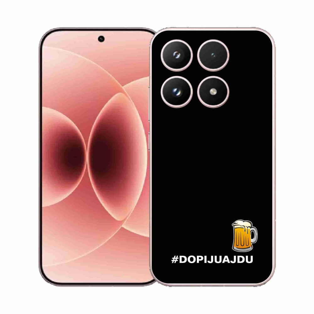 Gél borító mmCase a Xiaomi 17 - sör motívum 1 fekete háttérrel