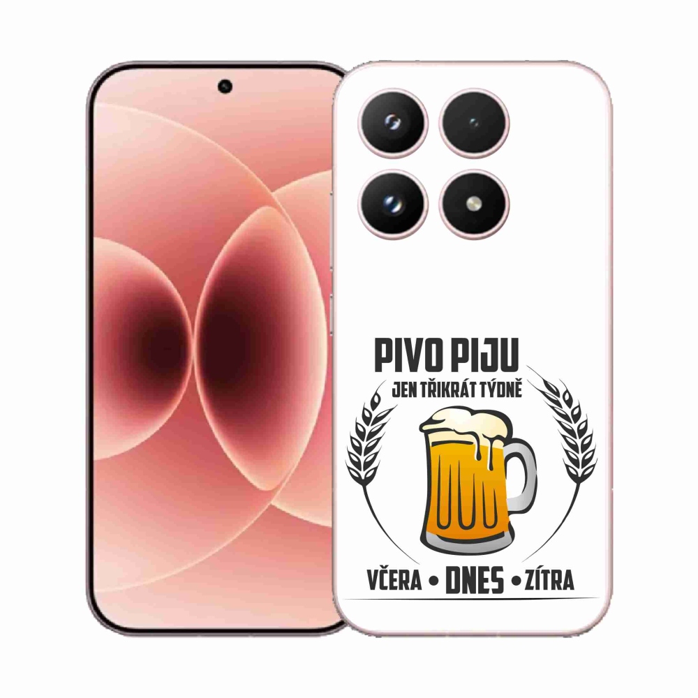 Gél borító mmCase a Xiaomi 17 - sör motívum fehér háttérrel