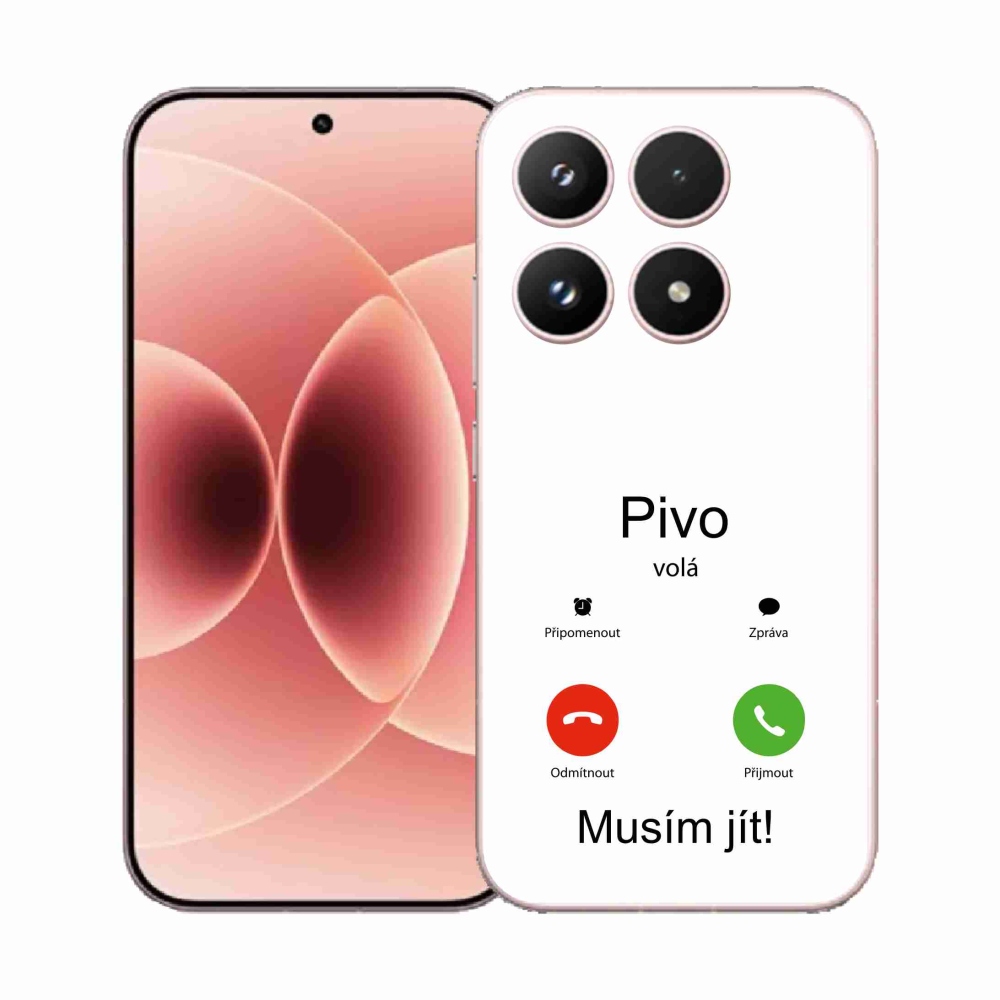 Gél borító mmCase a Xiaomi 17 - sör hívja fehér háttérrel