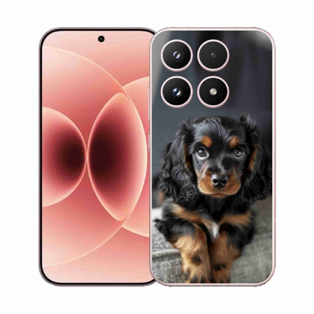 Gél borító mmCase a Xiaomi 17-hez - aranyos hosszú szőrű tacskó