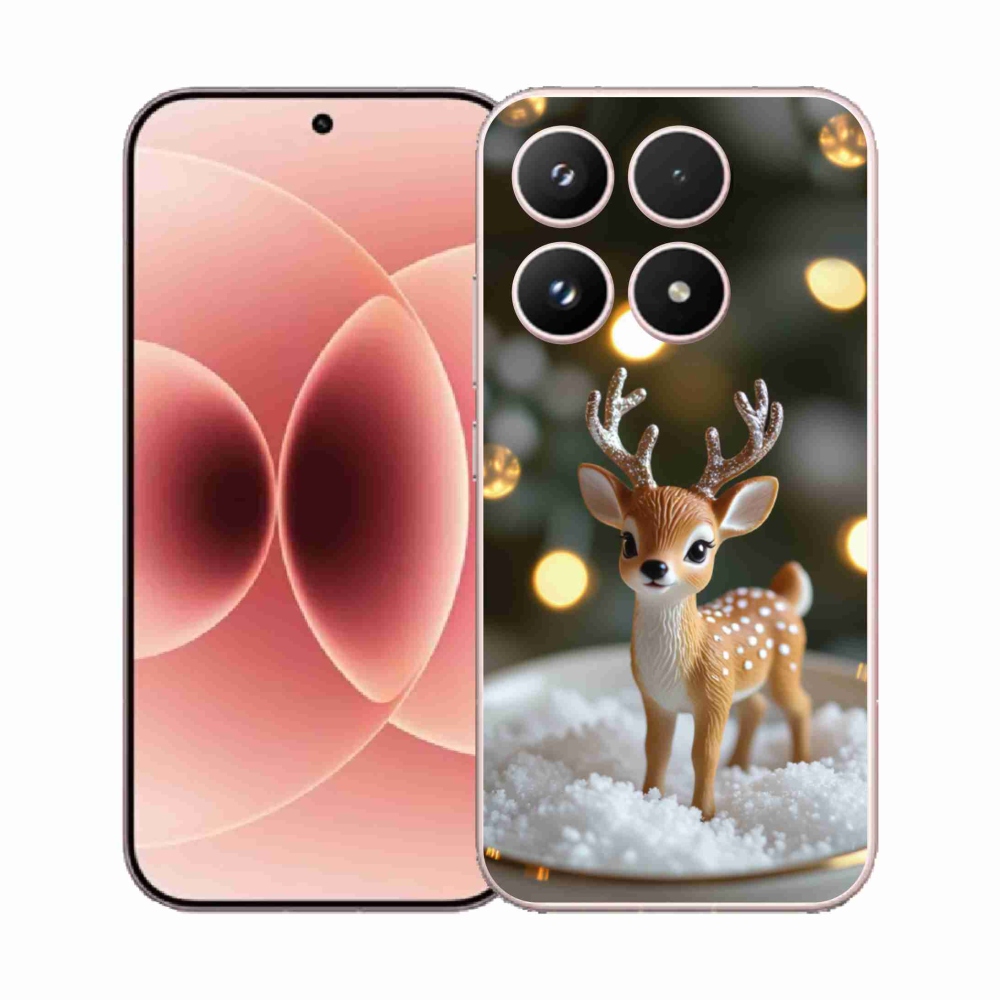 Gél borító mmCase a Xiaomi 17-hez - aranyos karácsonyi szarvasok