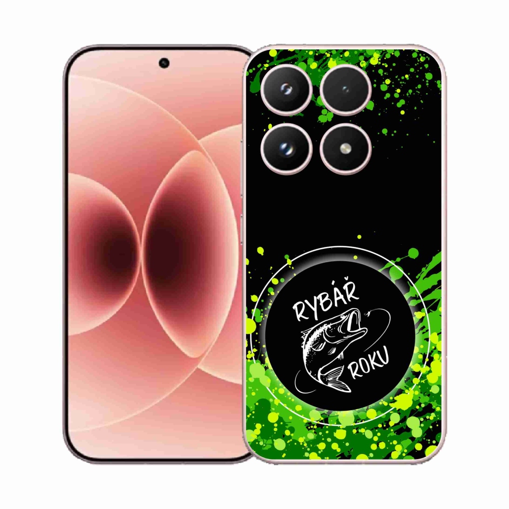 Gél borító mmCase a Xiaomi 17 - halász az év fekete háttérrel