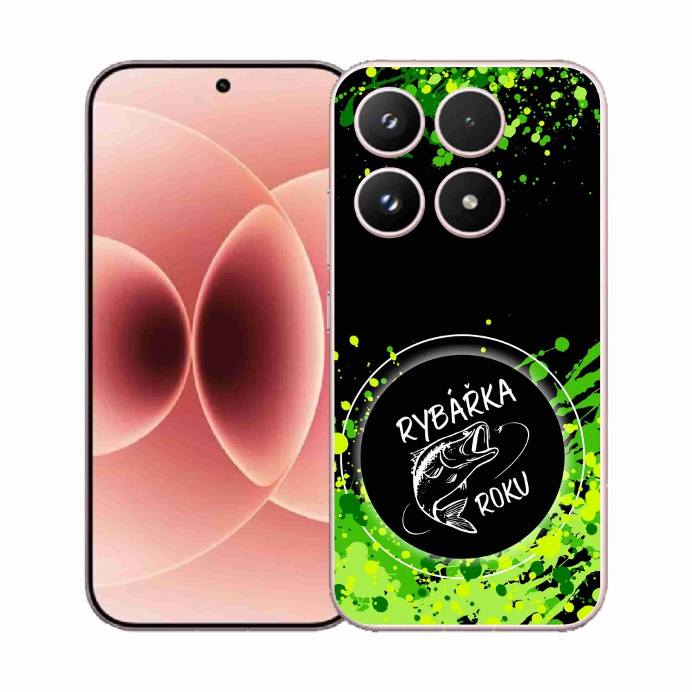 Gél borító mmCase a Xiaomi 17 - halász az év fekete háttérrel