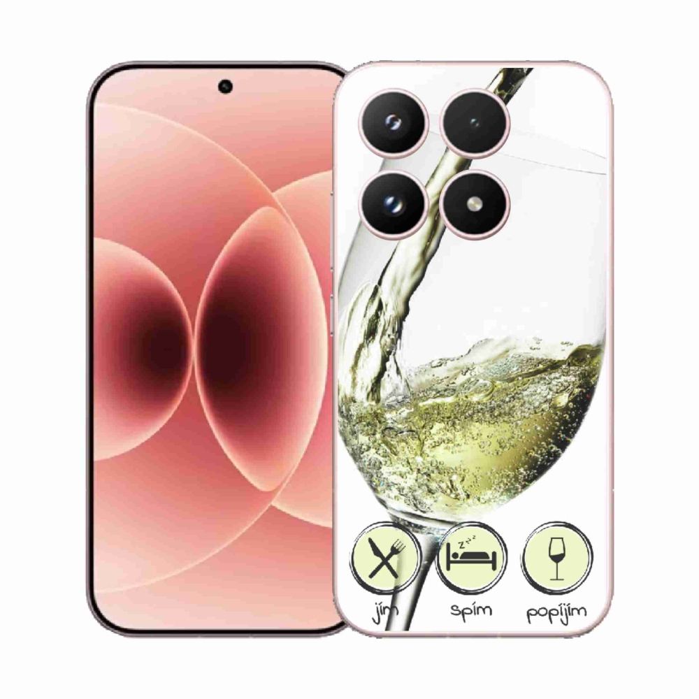 Gél borítás mmCase a Xiaomi 17 - borospohár fehér