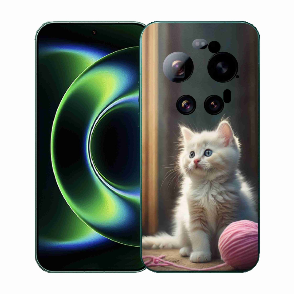 Gél borítás mmCase a Xiaomi 17 Ultra számára - fehér cica 2