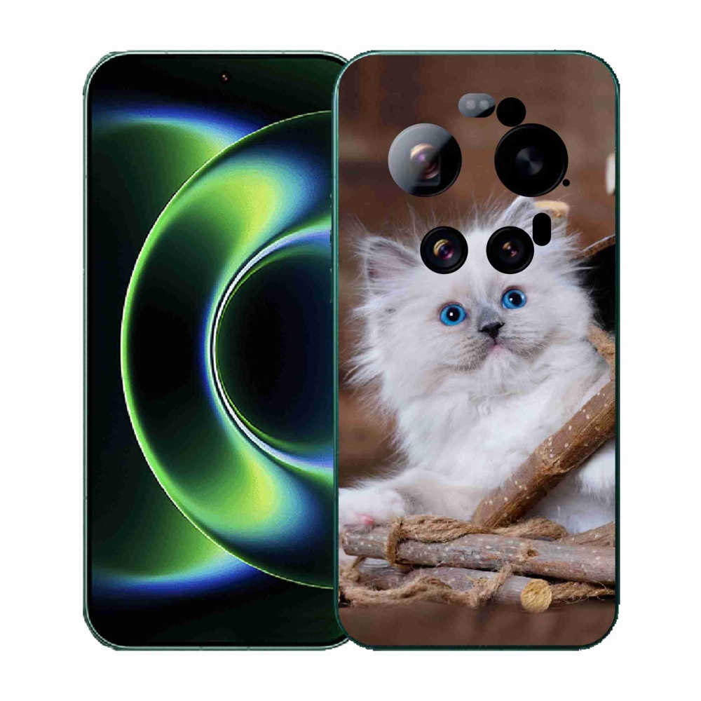 Gél borítás mmCase a Xiaomi 17 Ultra számára - fehér cica