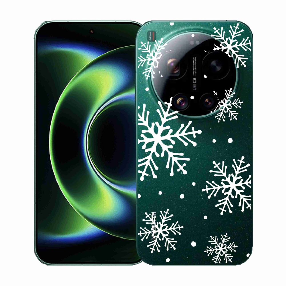 Gél borítás mmCase a Xiaomi 17 Ultra - fehér pelyhek átlátszó háttéren