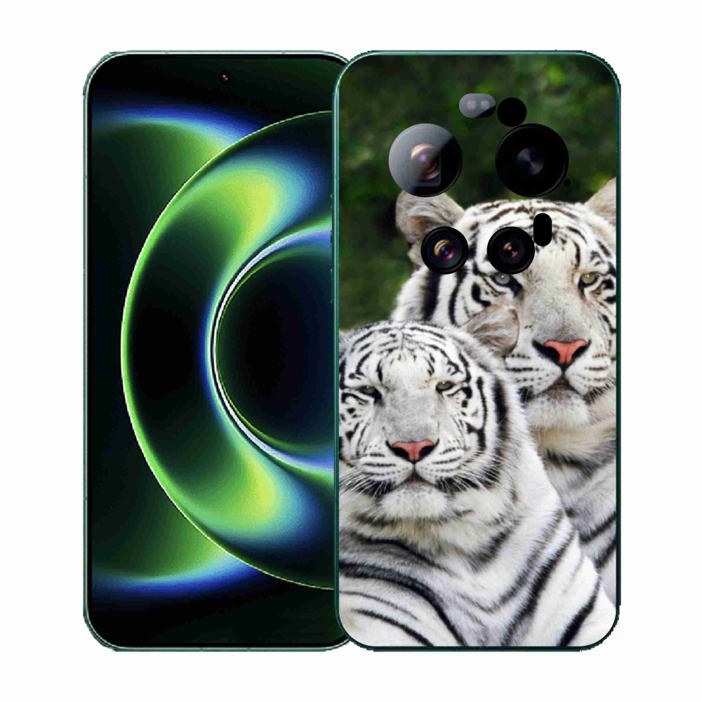 Gél borítás mmCase a Xiaomi 17 Ultra számára - fehér tigrisek