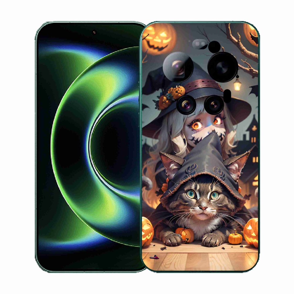 Gél borítás mmCase a Xiaomi 17 Ultra számára - boszorkány macskával