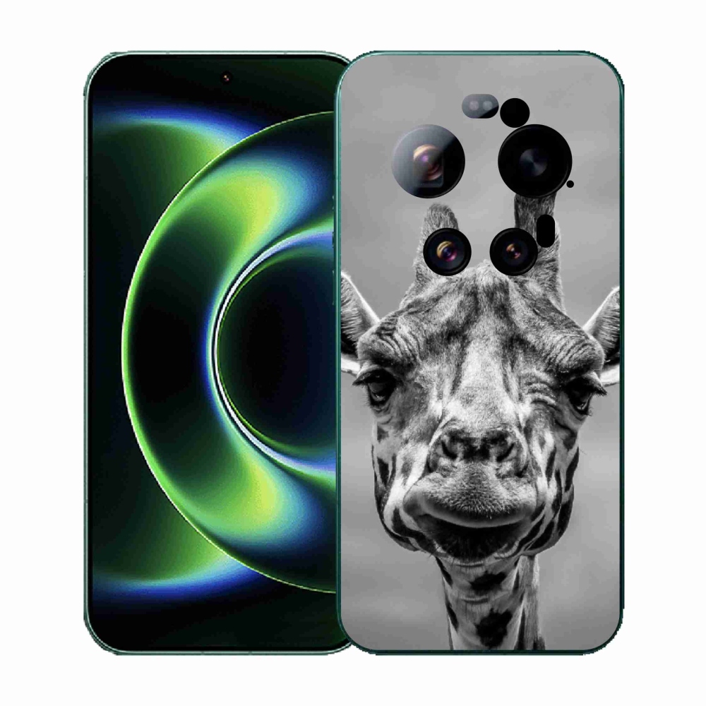 Gél borítás mmCase a Xiaomi 17 Ultra számára - fekete-fehér zsiráf