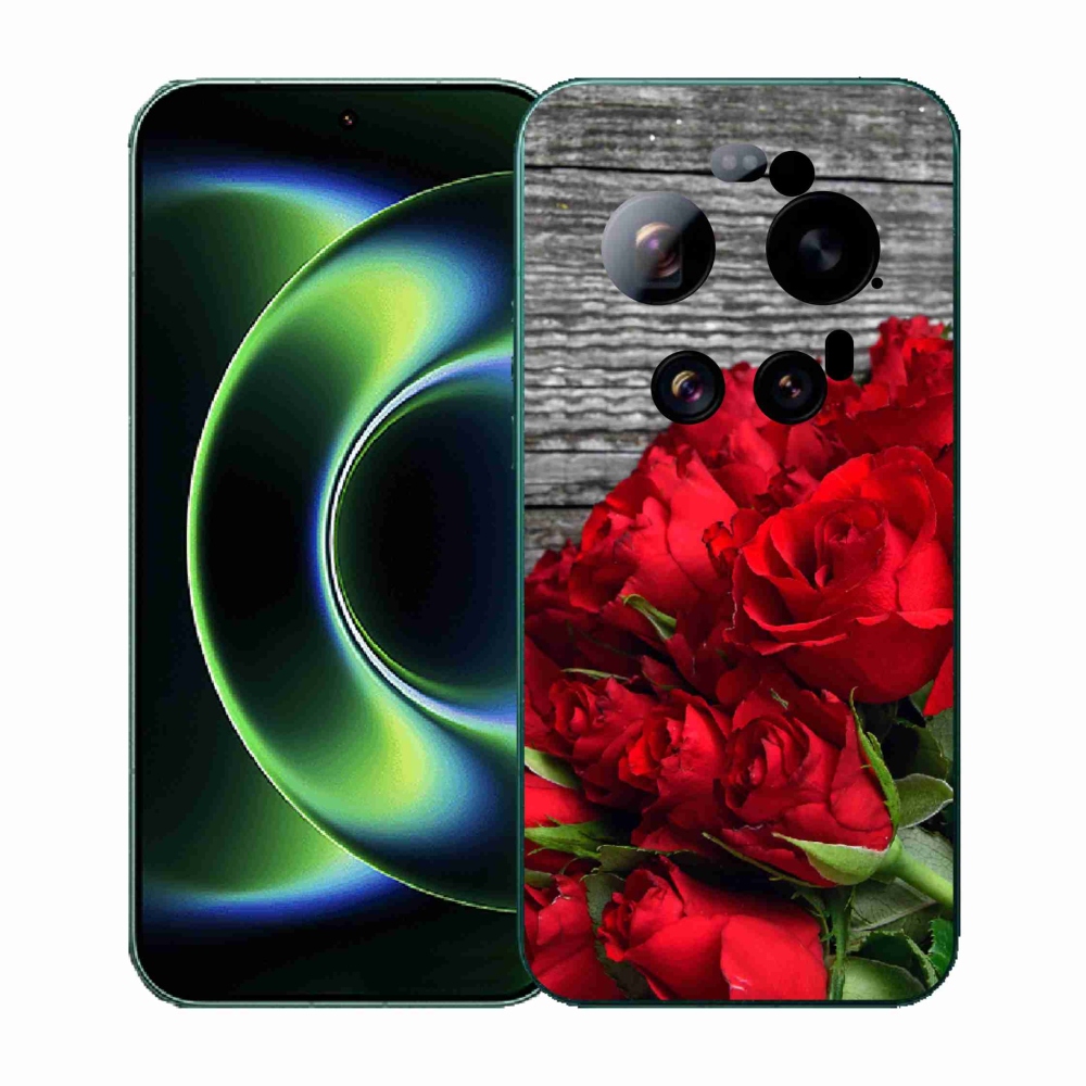 Gél borítás mmCase a Xiaomi 17 Ultra számára - piros rózsa