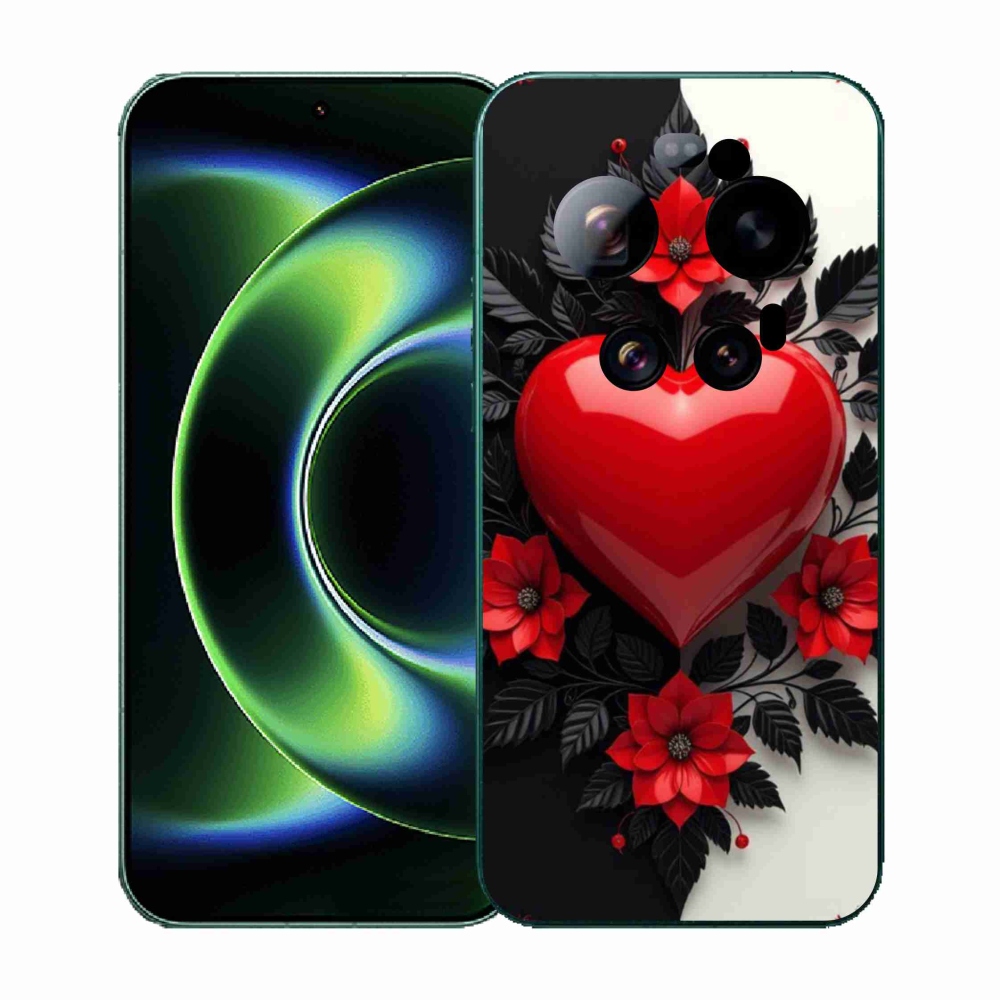 Gél borítás mmCase a Xiaomi 17 Ultra számára - piros szív