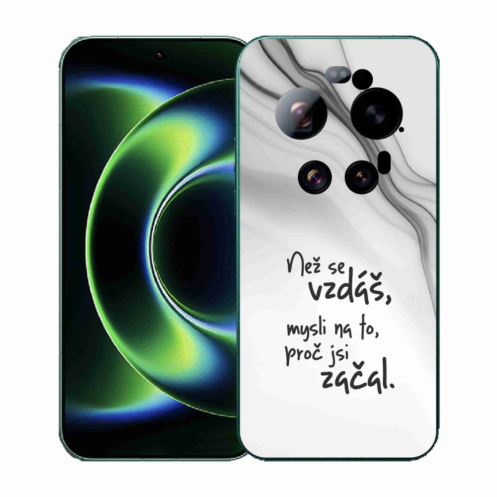 Gél borítás mmCase a Xiaomi 17 Ultra - idézet 2 fehér háttérrel