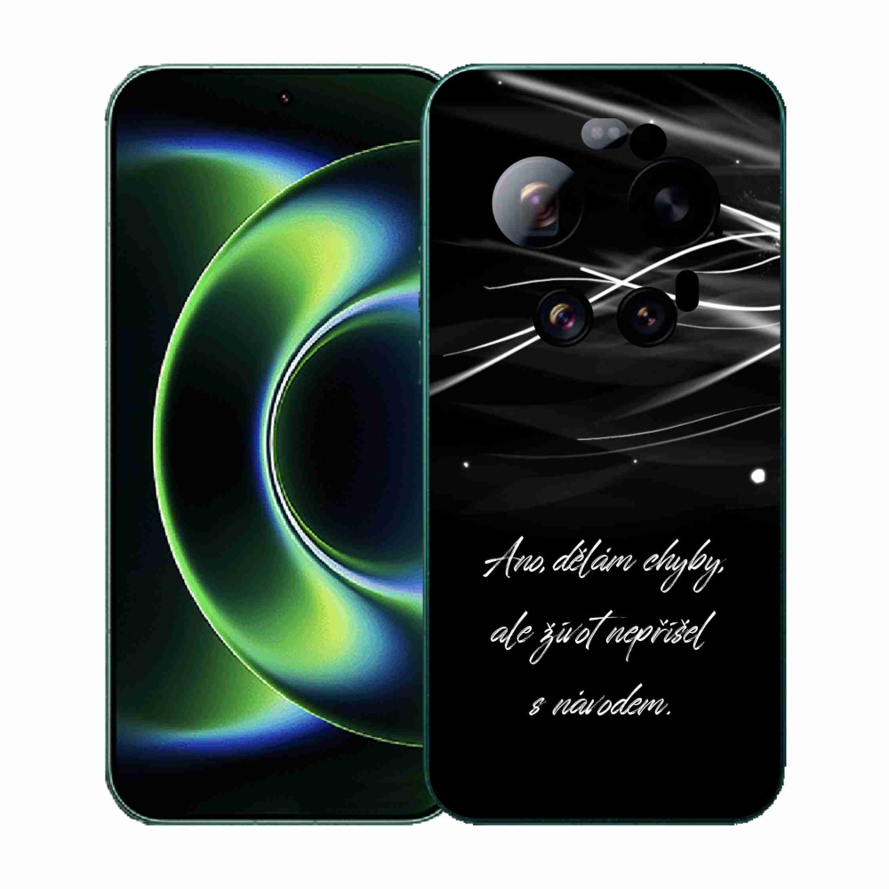 Gél borítás mmCase a Xiaomi 17 Ultra számára - idézem fekete háttérrel