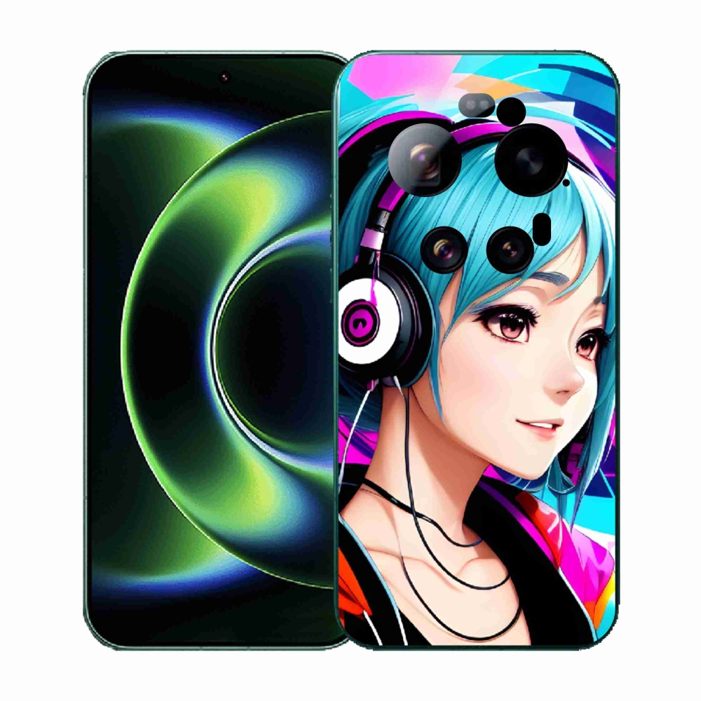 Gél borítás mmCase a Xiaomi 17 Ultra - lány fejhallgatóval