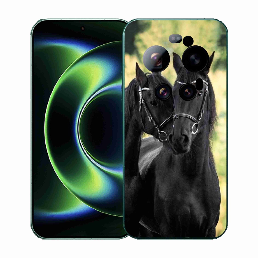 Gél borítás mmCase a Xiaomi 17 Ultra számára - két fekete ló