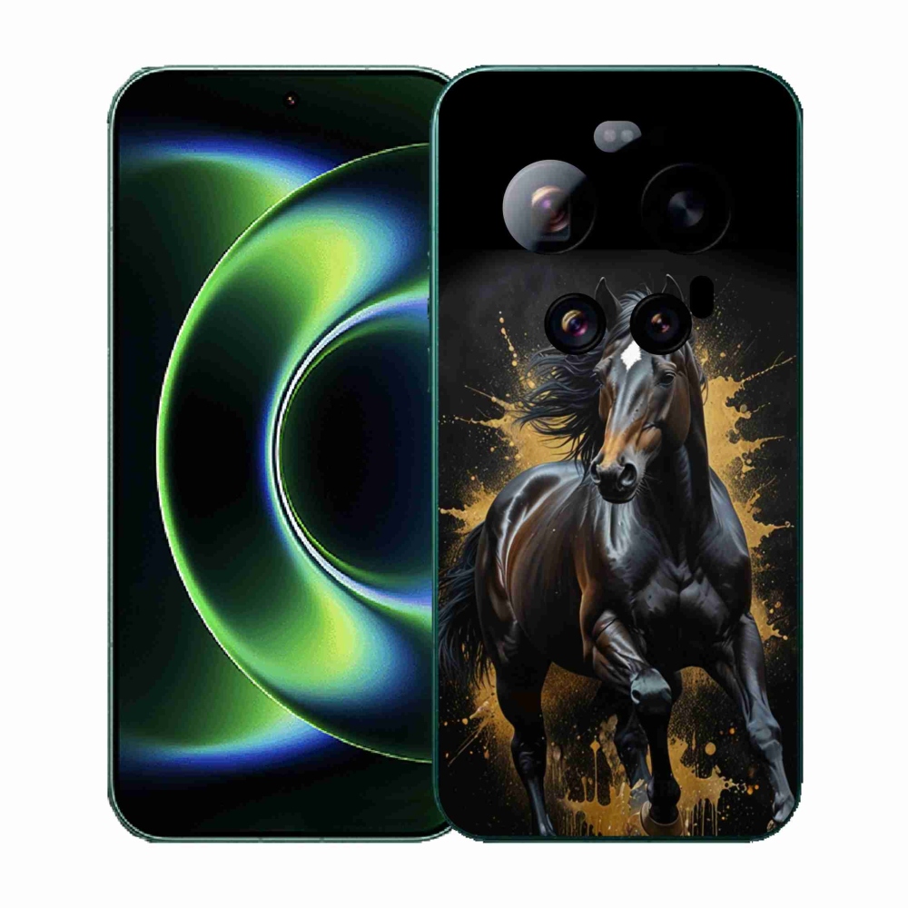 Gél borítás mmCase a Xiaomi 17 Ultra számára - elegáns fekete ménes