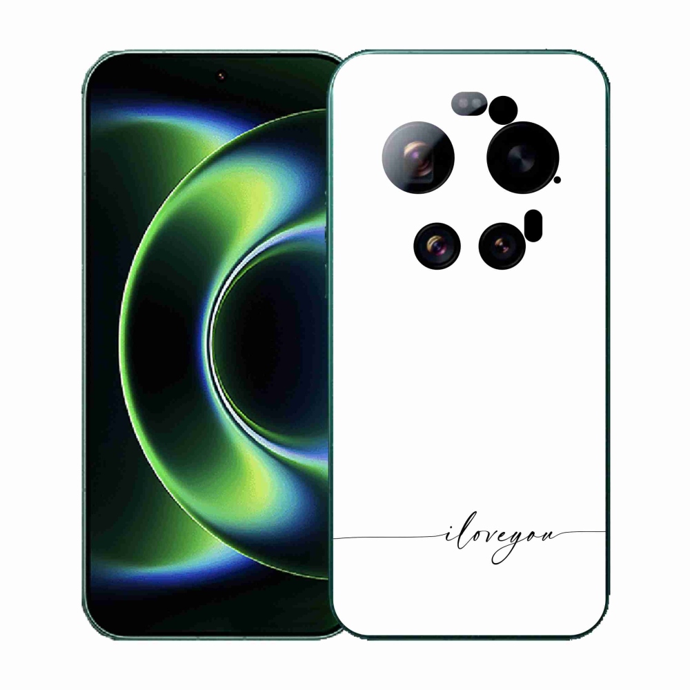 Gél borító mmCase a Xiaomi 17 Ultra - I love you fehér háttérrel