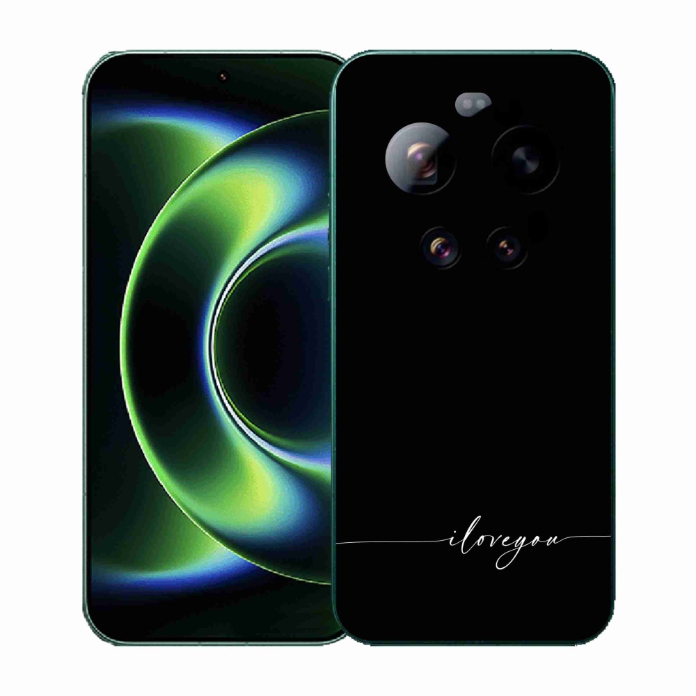 Gél borító mmCase a Xiaomi 17 Ultra számára - Szeretlek fekete háttérrel