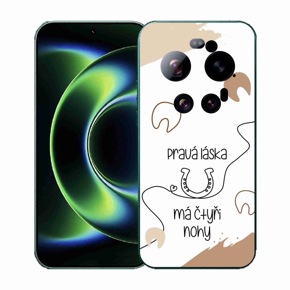 Gél borítás mmCase a Xiaomi 17 Ultra számára - ló motívum fehér háttérrel