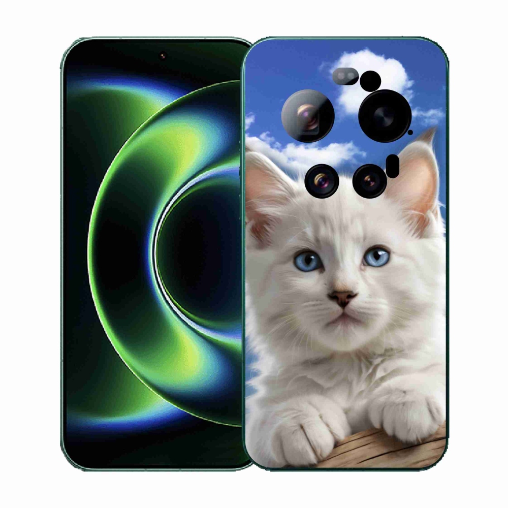 Gél borító mmCase a Xiaomi 17 Ultra számára - cica és felhők