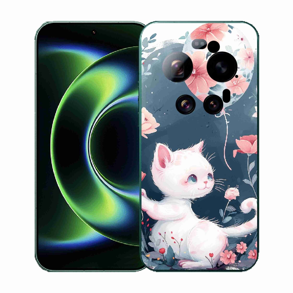 Gél borító mmCase a Xiaomi 17 Ultra számára - cica lufival