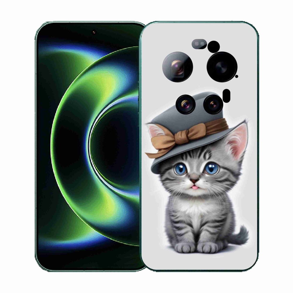 Gél borítás mmCase a Xiaomi 17 Ultra számára - cica sapkával