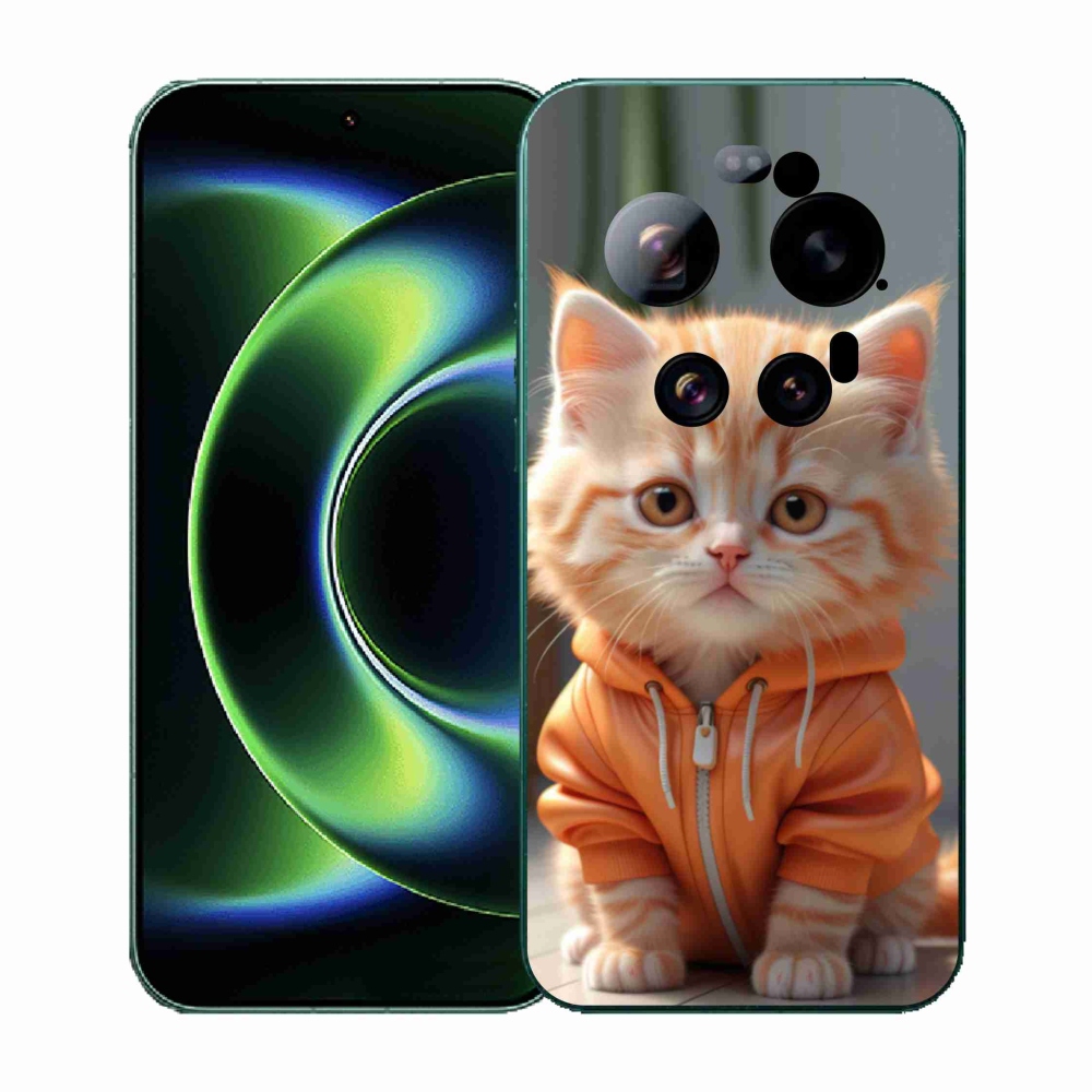 Gél borítás mmCase a Xiaomi 17 Ultra számára - cica egy melegítőben