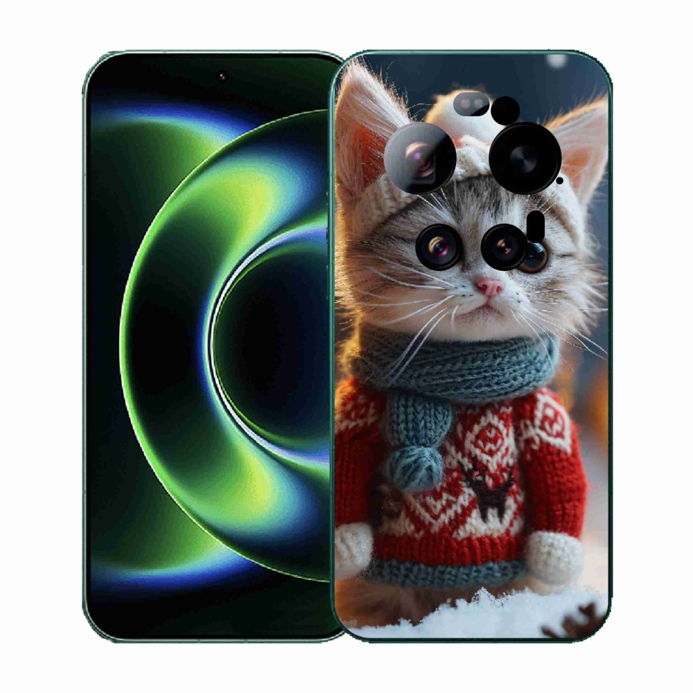 Gél borítás mmCase a Xiaomi 17 Ultra számára - cica pulóverben