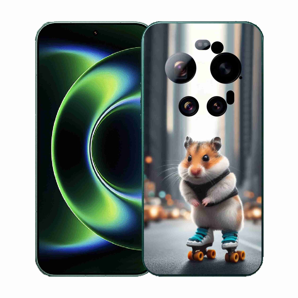 Gél borítás mmCase a Xiaomi 17 Ultra számára - hörcsög a korcsolyán