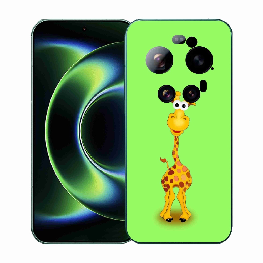 Gél borítás mmCase a Xiaomi 17 Ultra számára - rajzfilm zsiráf