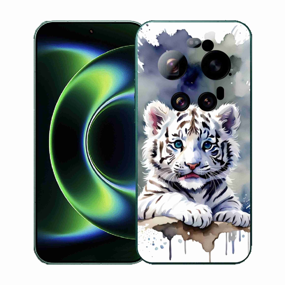 Gél borítás mmCase a Xiaomi 17 Ultra számára - fehér tigriskölyök