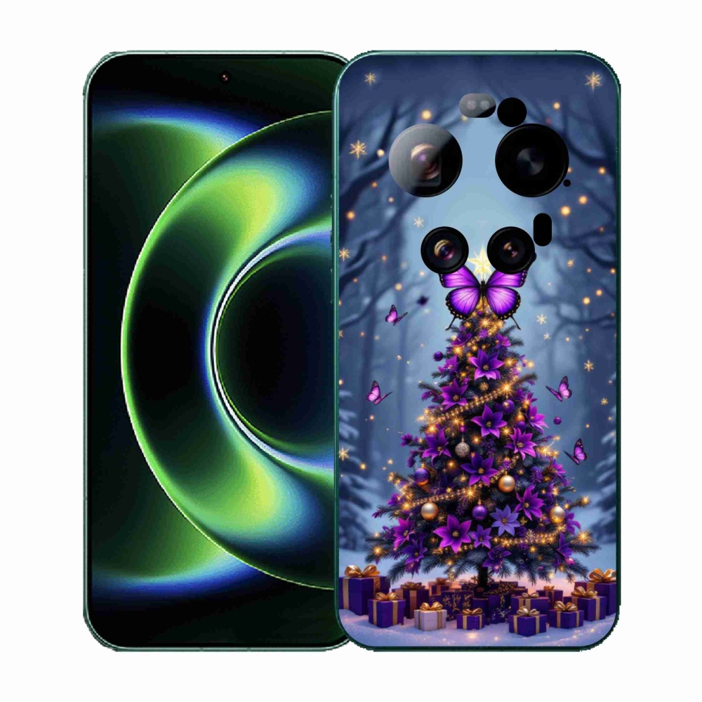 Gél borító mmCase a Xiaomi 17 Ultra - pillangó karácsonyfa számára