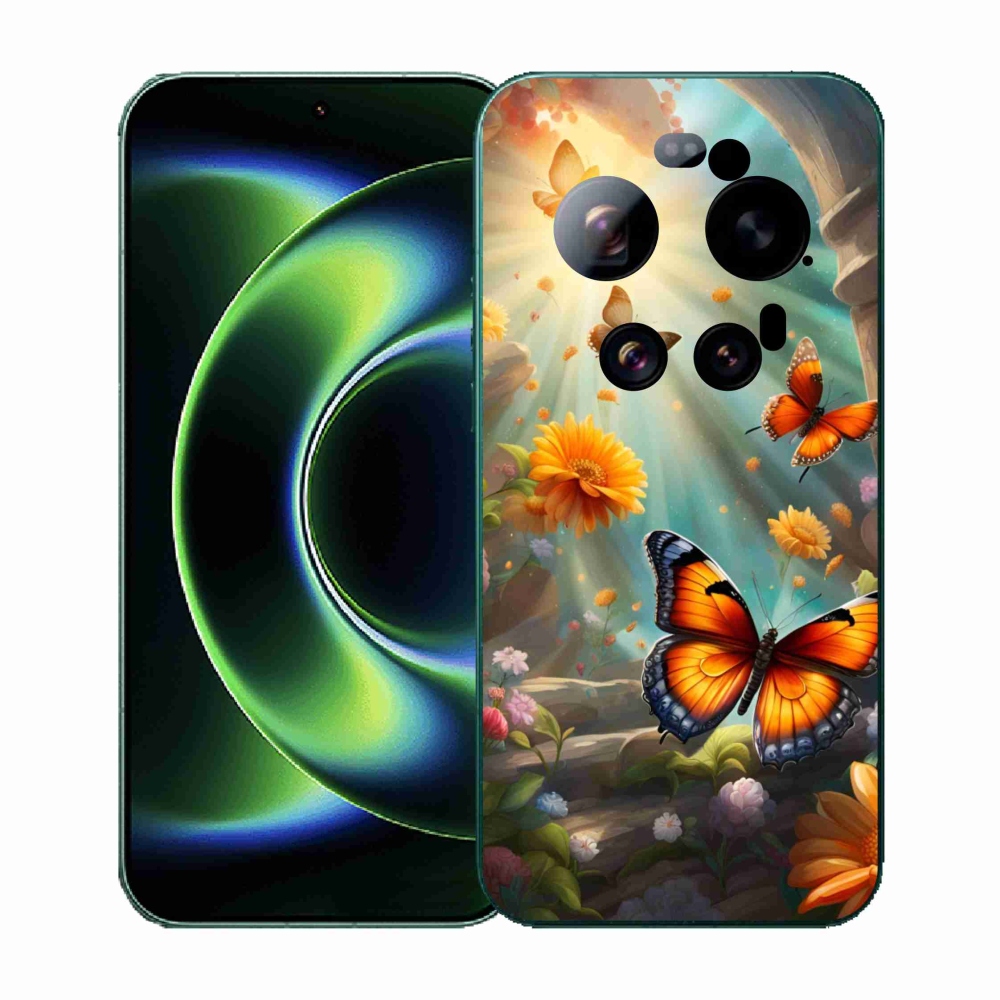 Gél borítás mmCase a Xiaomi 17 Ultra számára - pillangókert 2