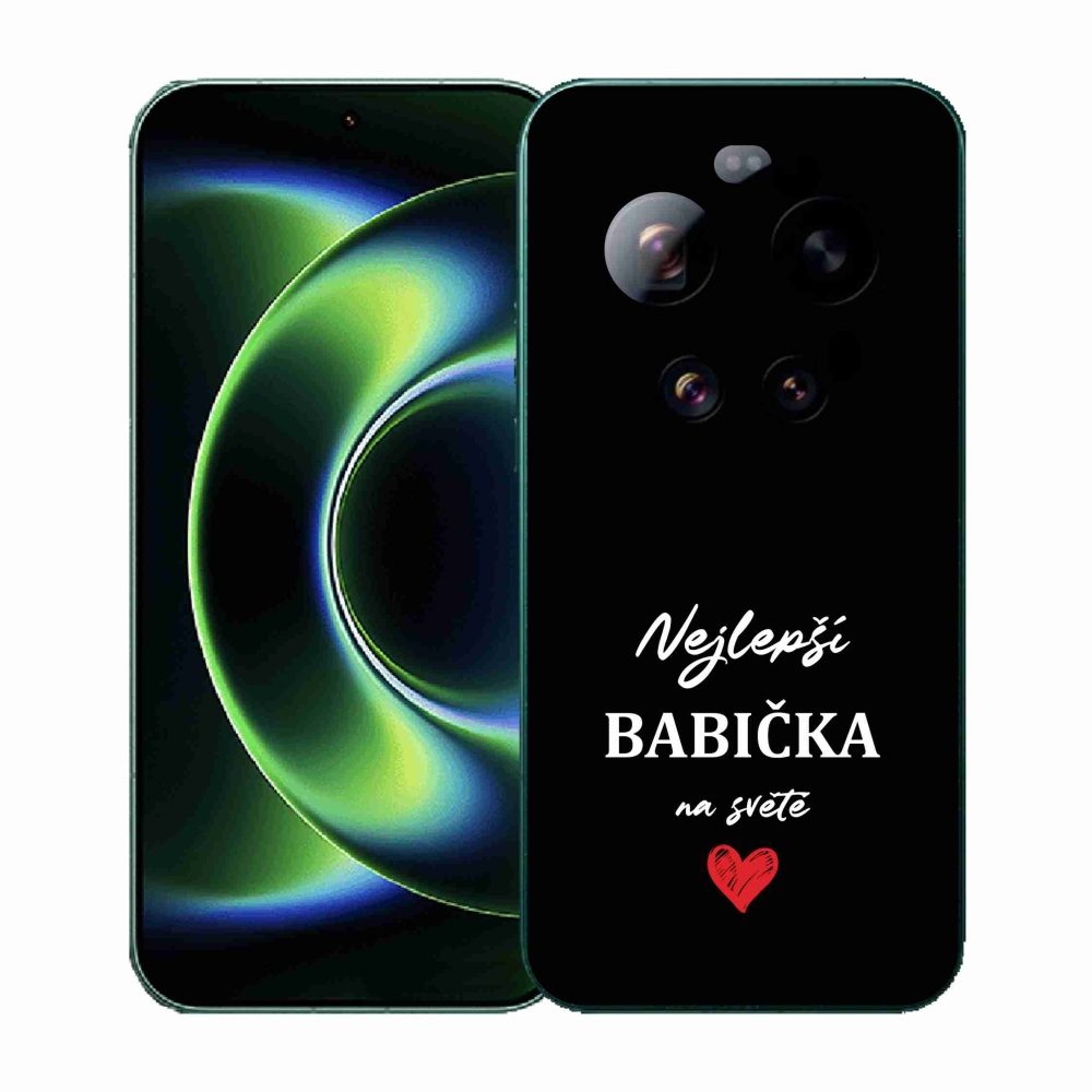 Gél borító mmCase a Xiaomi 17 Ultra - Best Grandma 1 fekete háttérrel