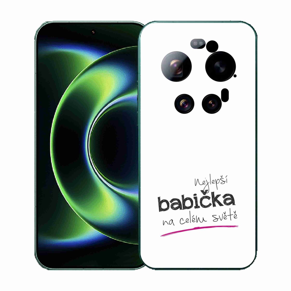 Gél borító mmCase a Xiaomi 17 Ultra - legjobb nagymama 4 fehér háttérrel