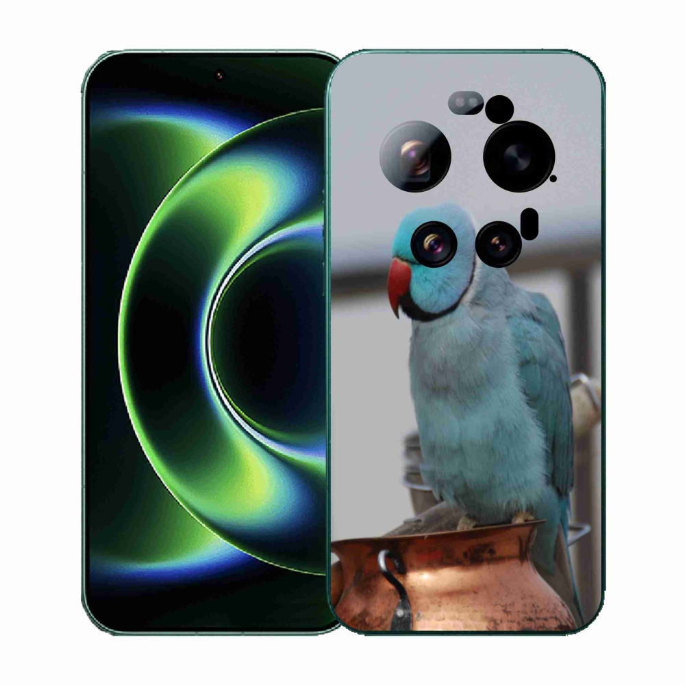 Gél borítás mmCase a Xiaomi 17 Ultra számára - papagáj alexander kék
