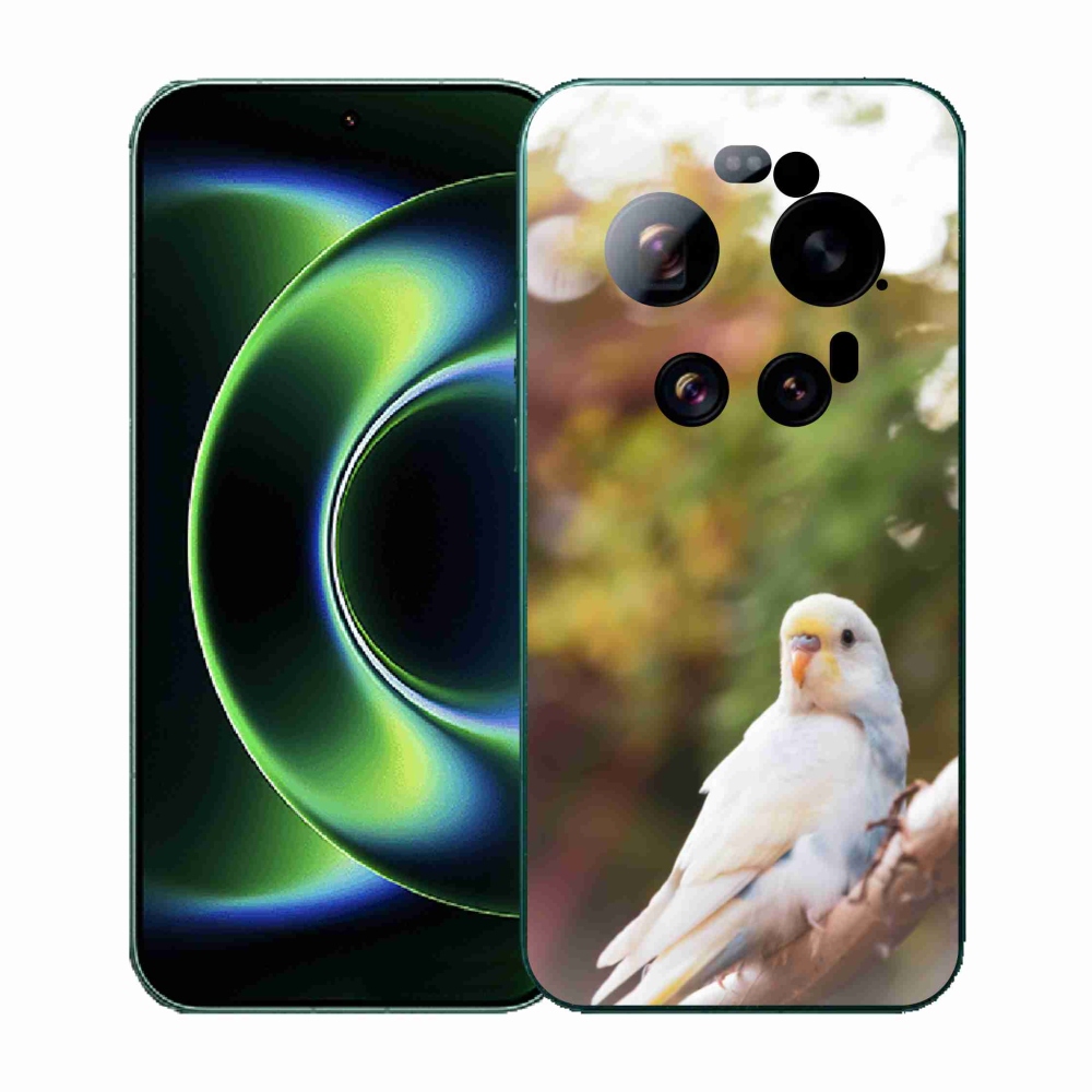 Gél borítás mmCase a Xiaomi 17 Ultra - papagáj andulka fehér