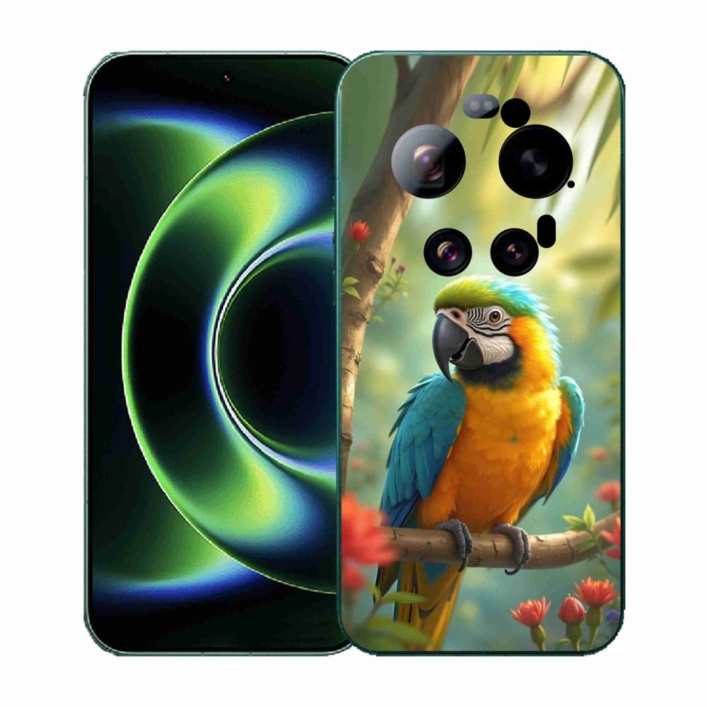 Gél borító mmCase a Xiaomi 17 Ultra - papagáj ara kék és sárga