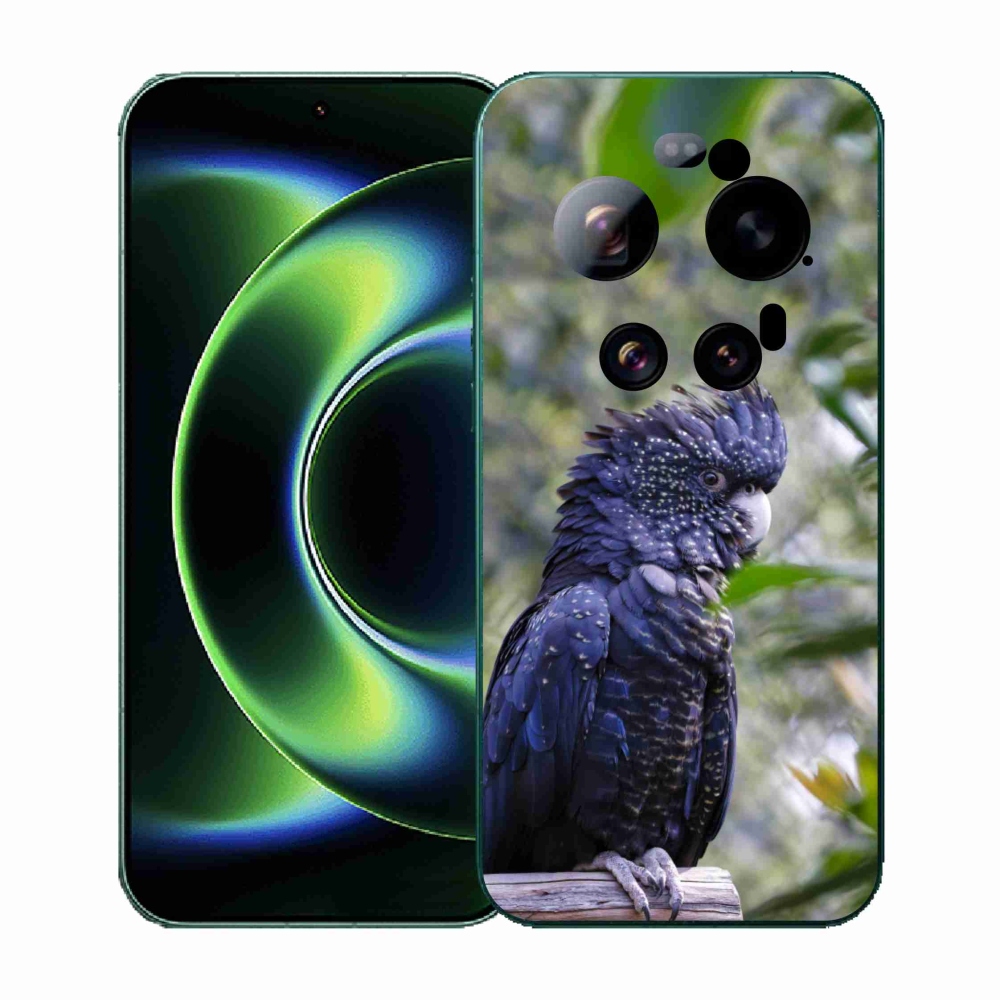 Gél borítás mmCase a Xiaomi 17 Ultra számára - papagáj kakadu fekete