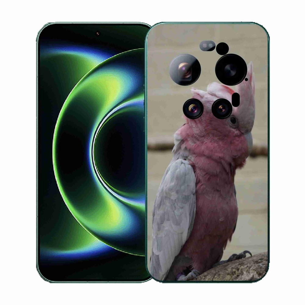 Gél borítás mmCase a Xiaomi 17 Ultra számára - papagáj kakadu rózsaszínű