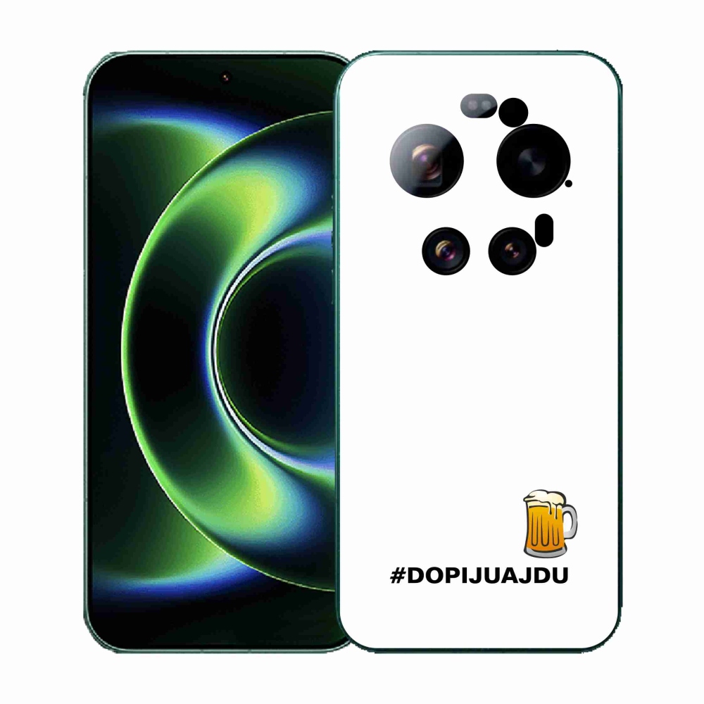 Gél borító mmCase a Xiaomi 17 Ultra - sör motívum 1 fehér háttérrel