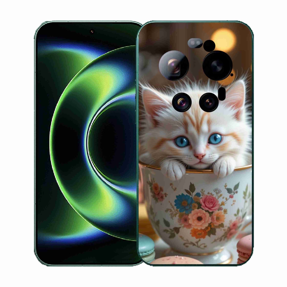 Gél borító mmCase a Xiaomi 17 Ultra számára - aranyos cica 6