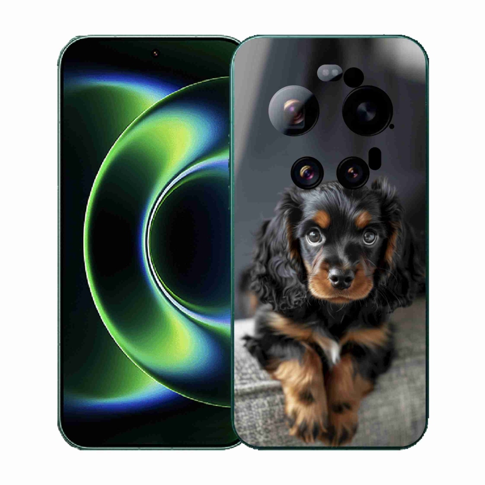 Gélburkolat mmCase a Xiaomi 17 Ultra számára - aranyos hosszú szőrű tacskó