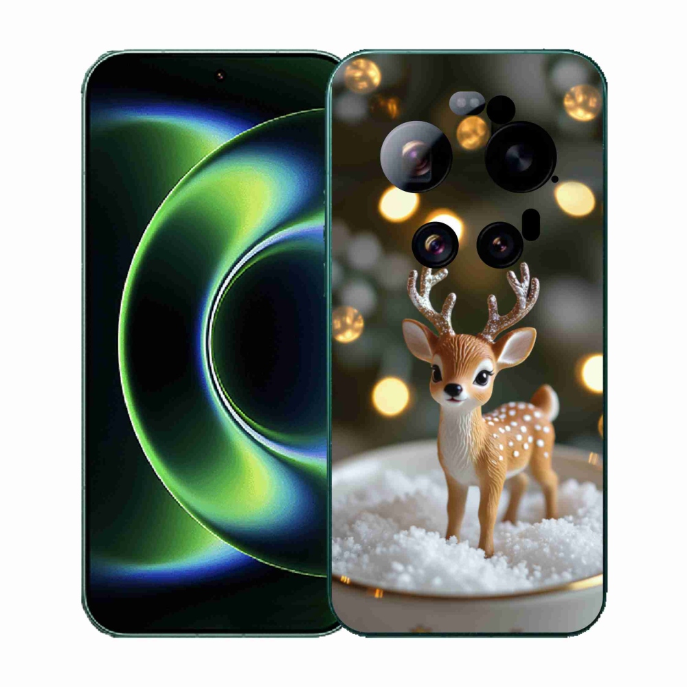 Gél borító mmCase a Xiaomi 17 Ultra számára - aranyos karácsonyi szarvasok