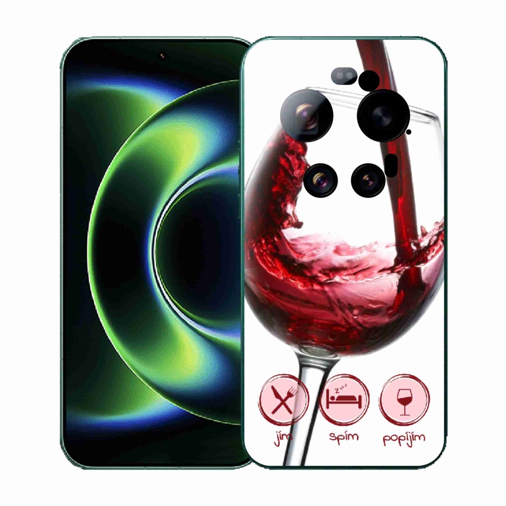 Gél borítás mmCase a Xiaomi 17 Ultra számára - borospohár piros