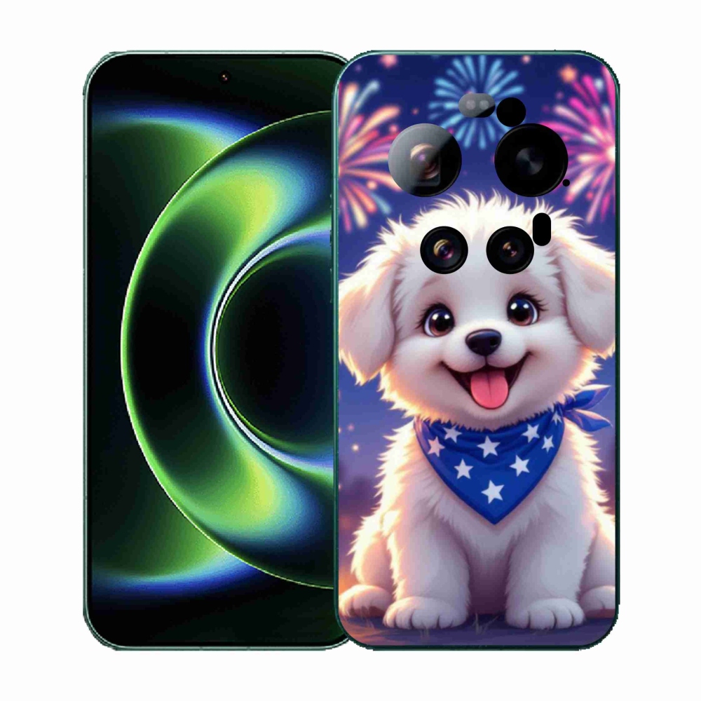 Gél borítás mmCase a Xiaomi 17 Ultra számára - ünnepi kölyökkutya