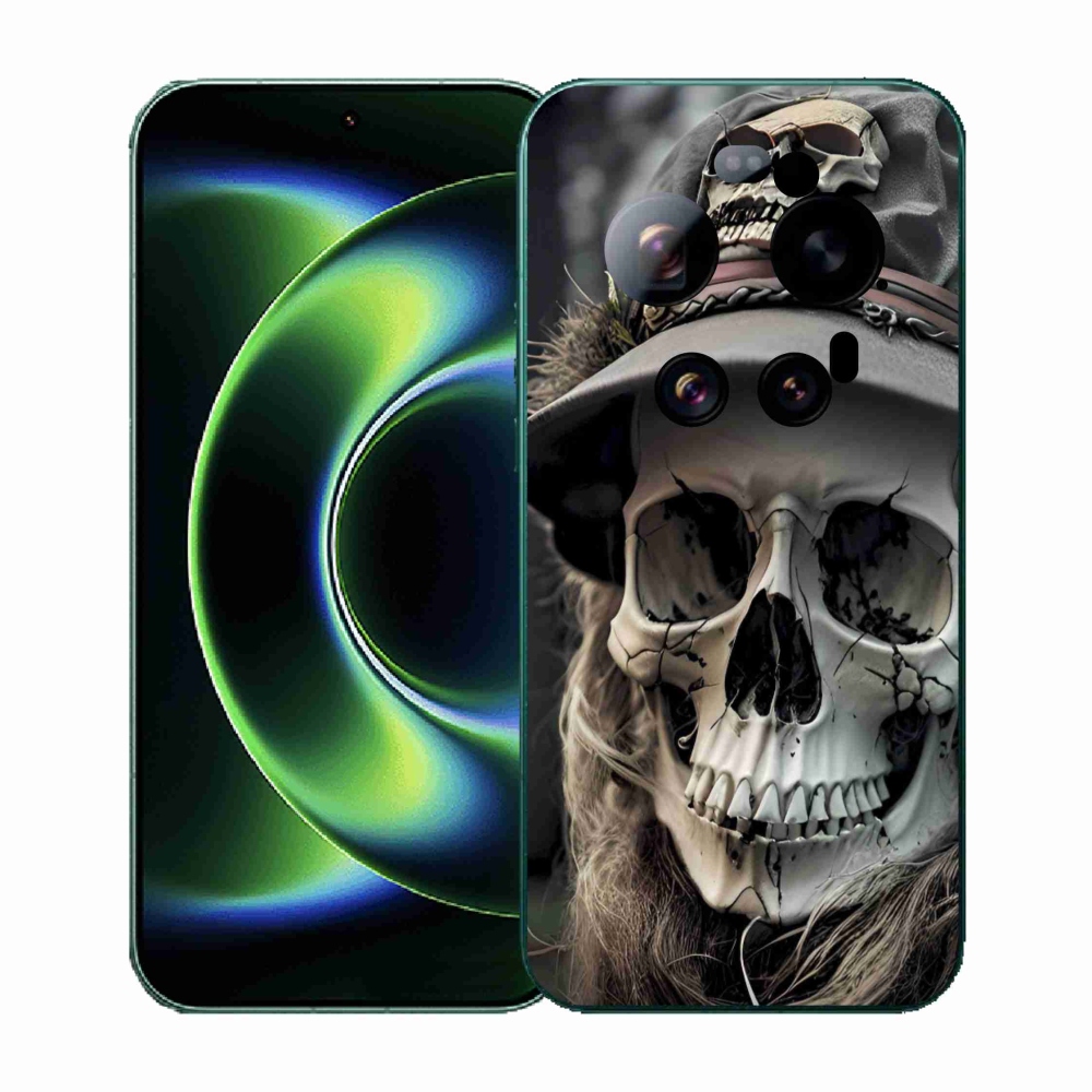 Gél borítás mmCase a Xiaomi 17 Ultra számára - sötét koponya